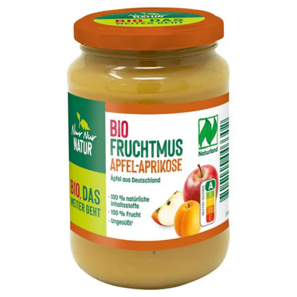 Bild 1 von NUR NUR NATUR Bio-Fruchtmark 360 g, Apfel-Aprikose