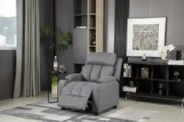 Bild 2 von Relaxsessel mit Push-Back-Funktion und 2 Getränkehaltern – Dunkelgrau