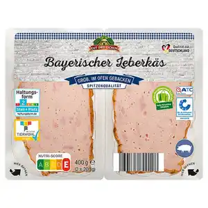 GUT DREI EICHEN Bayerischer Leberkäs 400 g, Grob