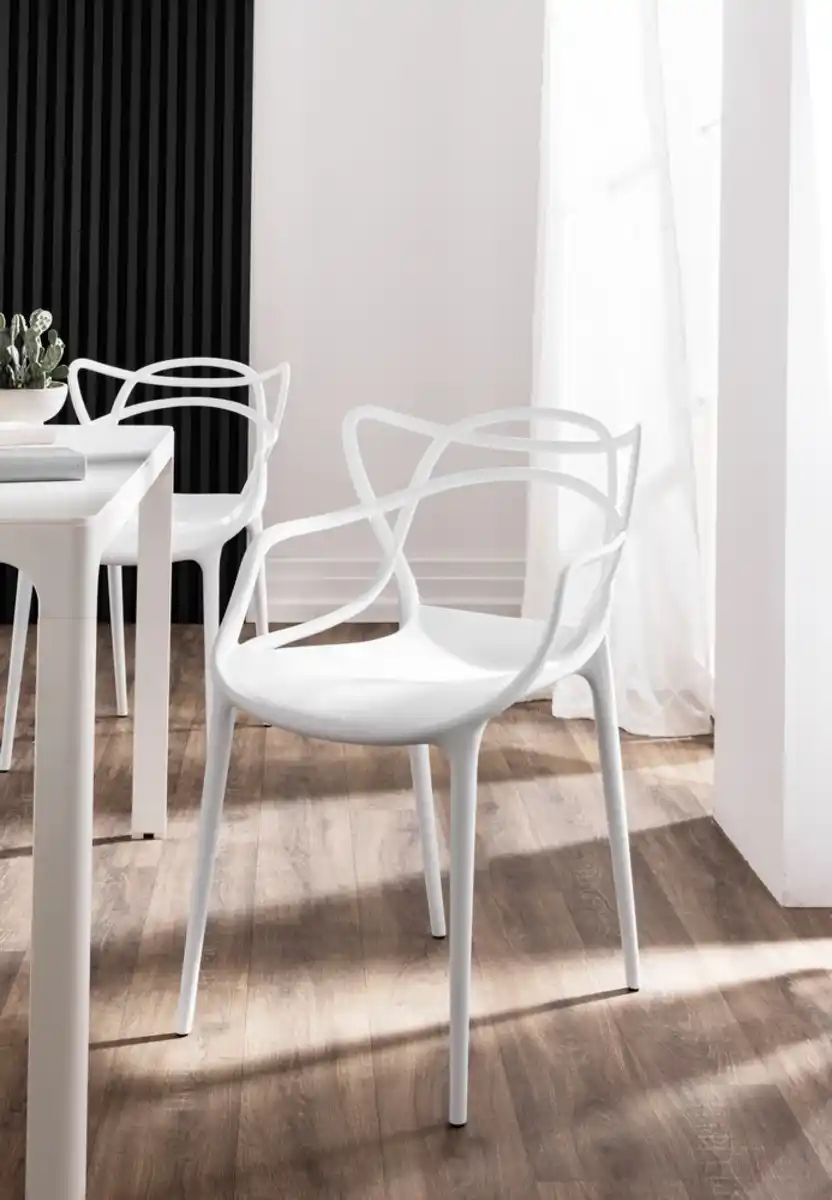 Bild 4 von 4er-Set Design-Esszimmerstühle aus Polypropyle, ca. 58 x 53 x 83 cm