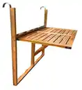 Bild 1 von Klappbarer Balkon-Hängetisch aus FSC Akazienholz, ca. 69 x 71 x 46 cm - Natürlicher Holzton