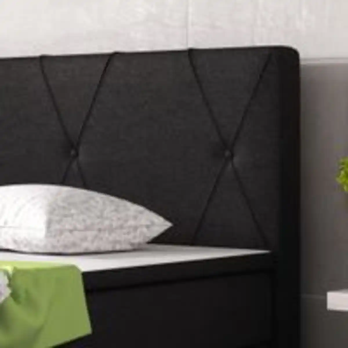 Bild 4 von Boxspringbett Boston 180x200 Webstoff Schwarz