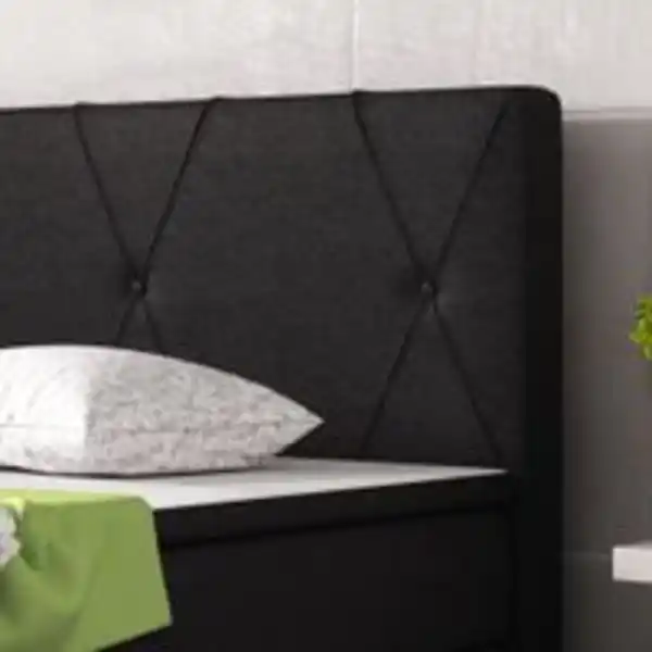 Bild 4 von Boxspringbett Boston 180x200 Webstoff Schwarz