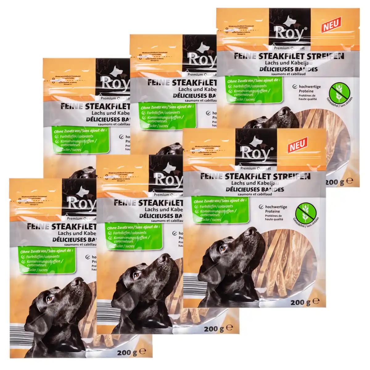 Bild 1 von Feine Steakfilet Streifen- Lachs und Kabeljau 6er