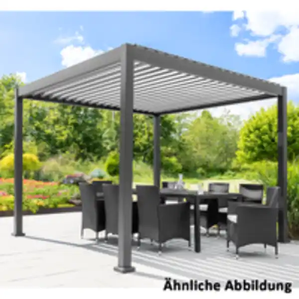 Bild 2 von Alu Pergola mit beweglicher Entlüftung, ca. 300 x 390 x 230 cm - Anthrazit