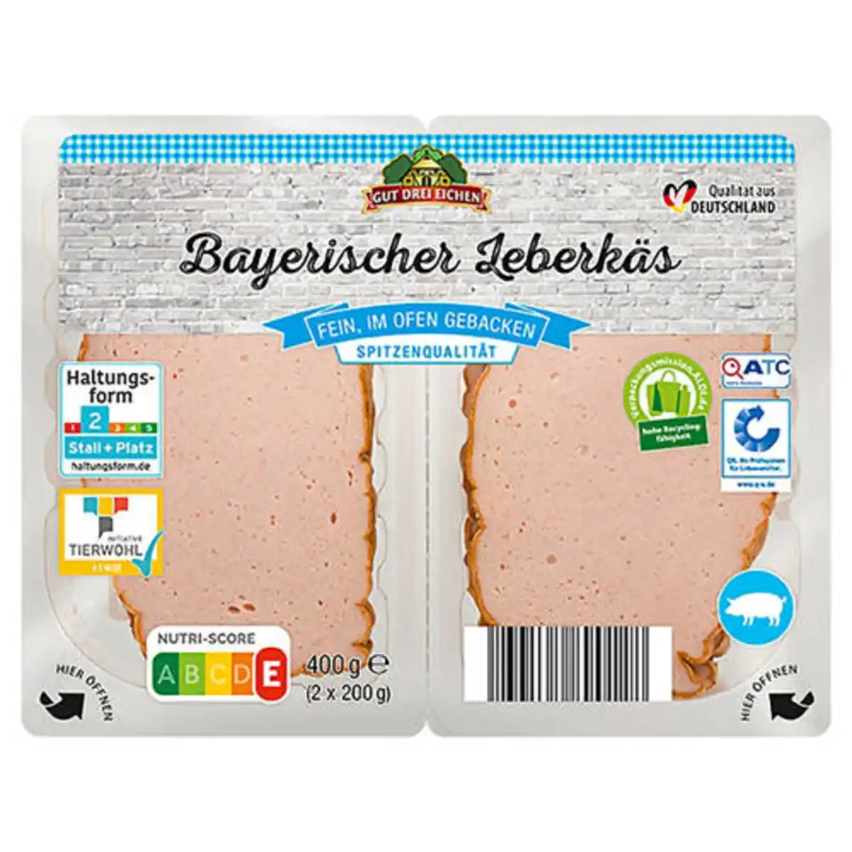 Bild 1 von GUT DREI EICHEN Bayerischer Leberkäs 400 g, Fein