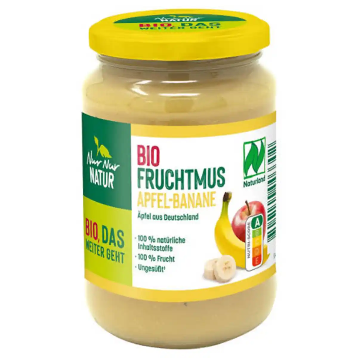 Bild 1 von NUR NUR NATUR Bio-Fruchtmark 360 g, Apfel-Banane
