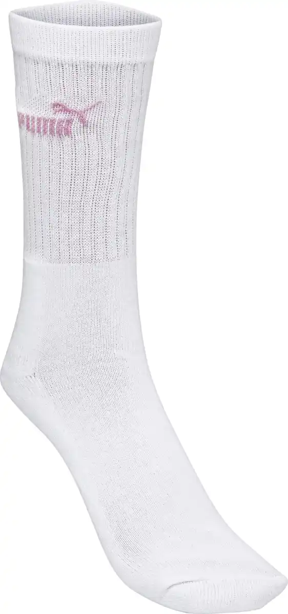 Bild 2 von PUMA Puma Crewsocken 3er-Set weiss/pink/grau Gr. 39/42