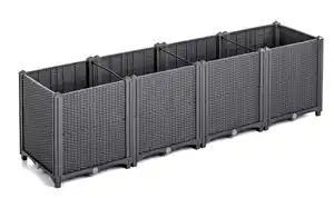 Pflanzkasten , Polypropylen , ca. 160 x 40 x 43 cm - Grau