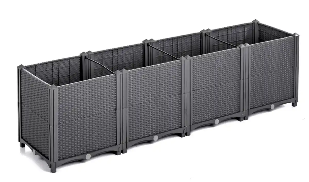 Bild 1 von Pflanzkasten , Polypropylen , ca. 160 x 40 x 43 cm - Grau