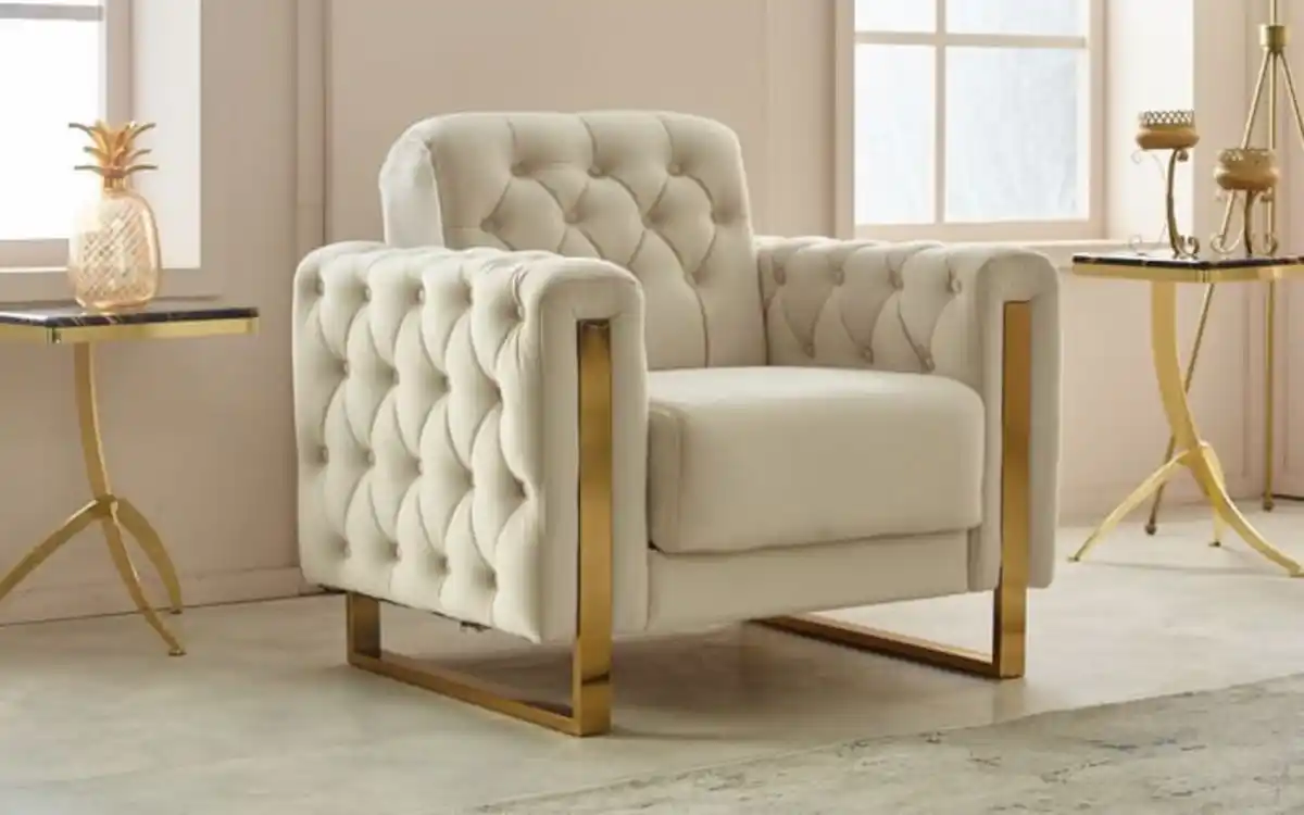 Bild 1 von Sessel Crystal, creme, inkl. Kippfunktion