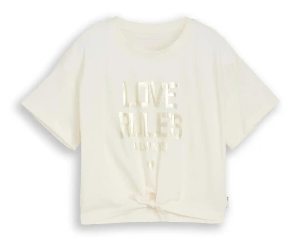 Bild 1 von Tom Tailor Kinder-T-Shirt mit Print und Knotendetail, wool white