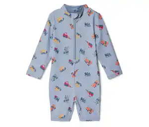 Baby-Einteiler mit UV-Schutzfaktor 50+, Bagger