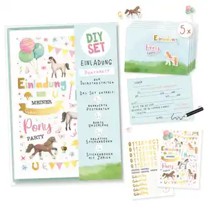 DIY - Einladungskarten -Ponyparty