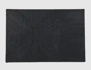 Gummimatte Schwarz Modern