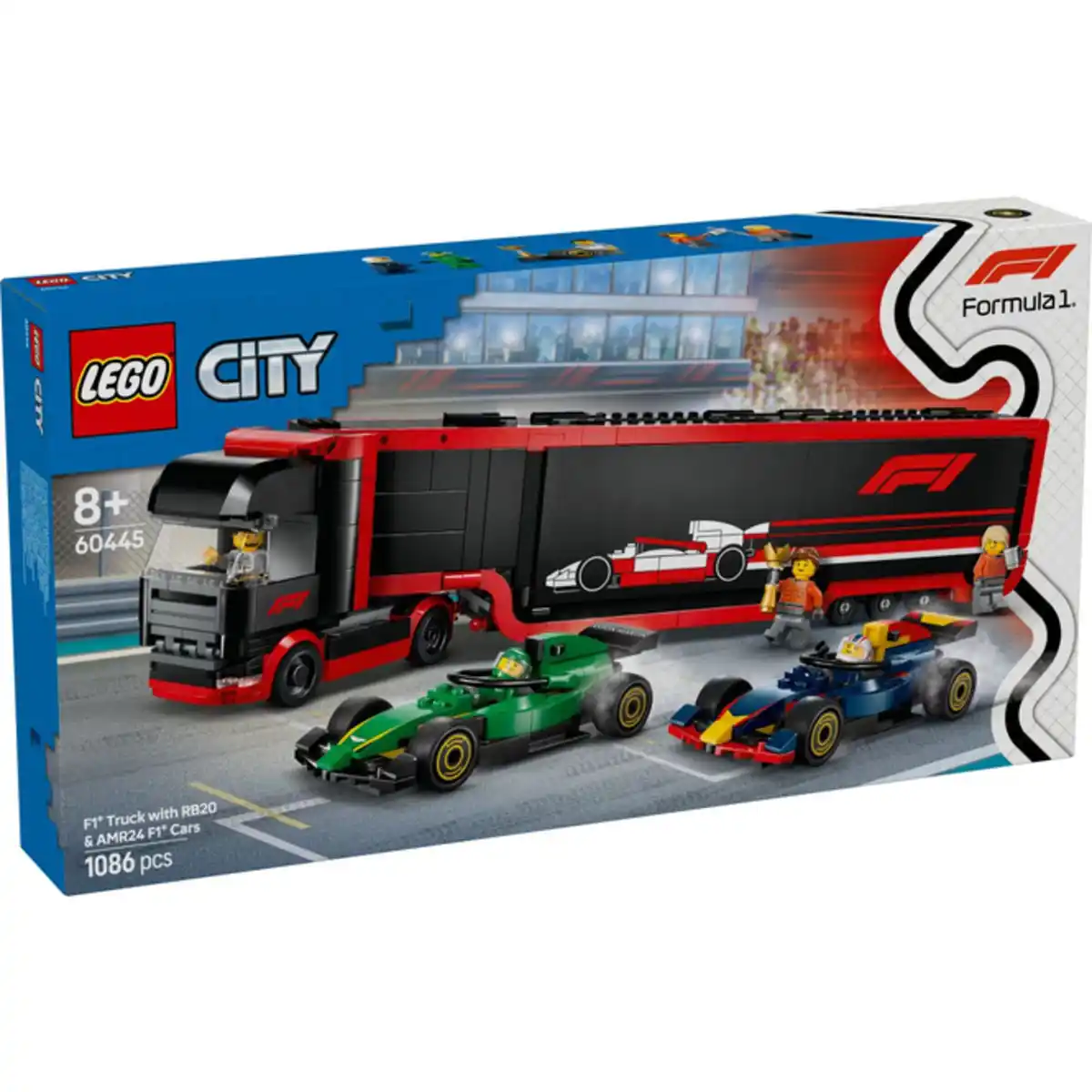 Bild 1 von LEGO® City 60445 - F1® Transporter mit RB20 & AMR24 F1® Rennautos