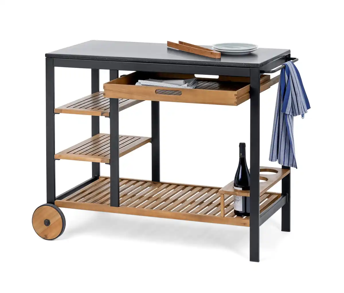 Bild 1 von Grillwagen mit Polyzement-Arbeitsfläche