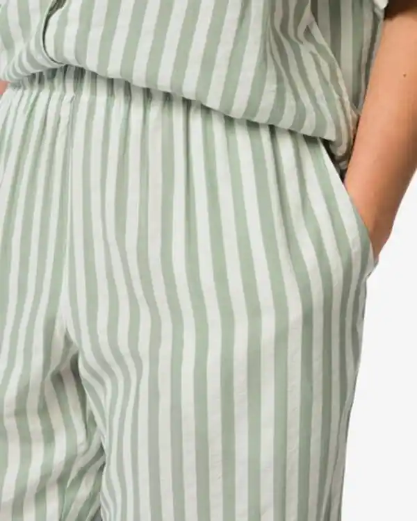 Bild 4 von Damen-Pyjamahose aus Seersucker, gestreift grün