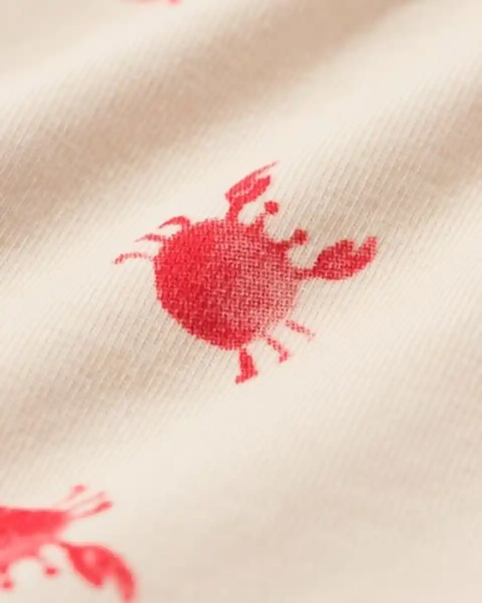 Bild 3 von Mitwachsender Baby-Strampler, Krabben beige