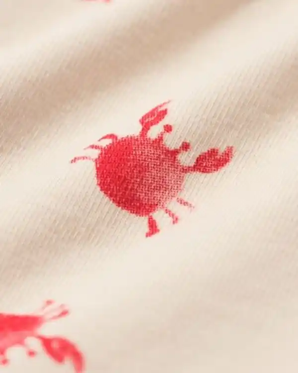 Bild 3 von Mitwachsender Baby-Strampler, Krabben beige