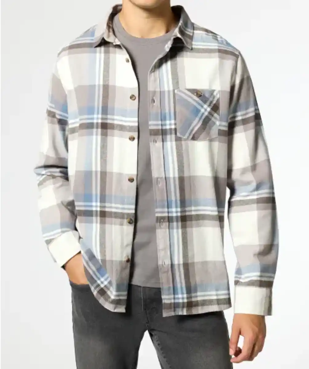 Bild 1 von Flanellhemd Karo, grau kariert