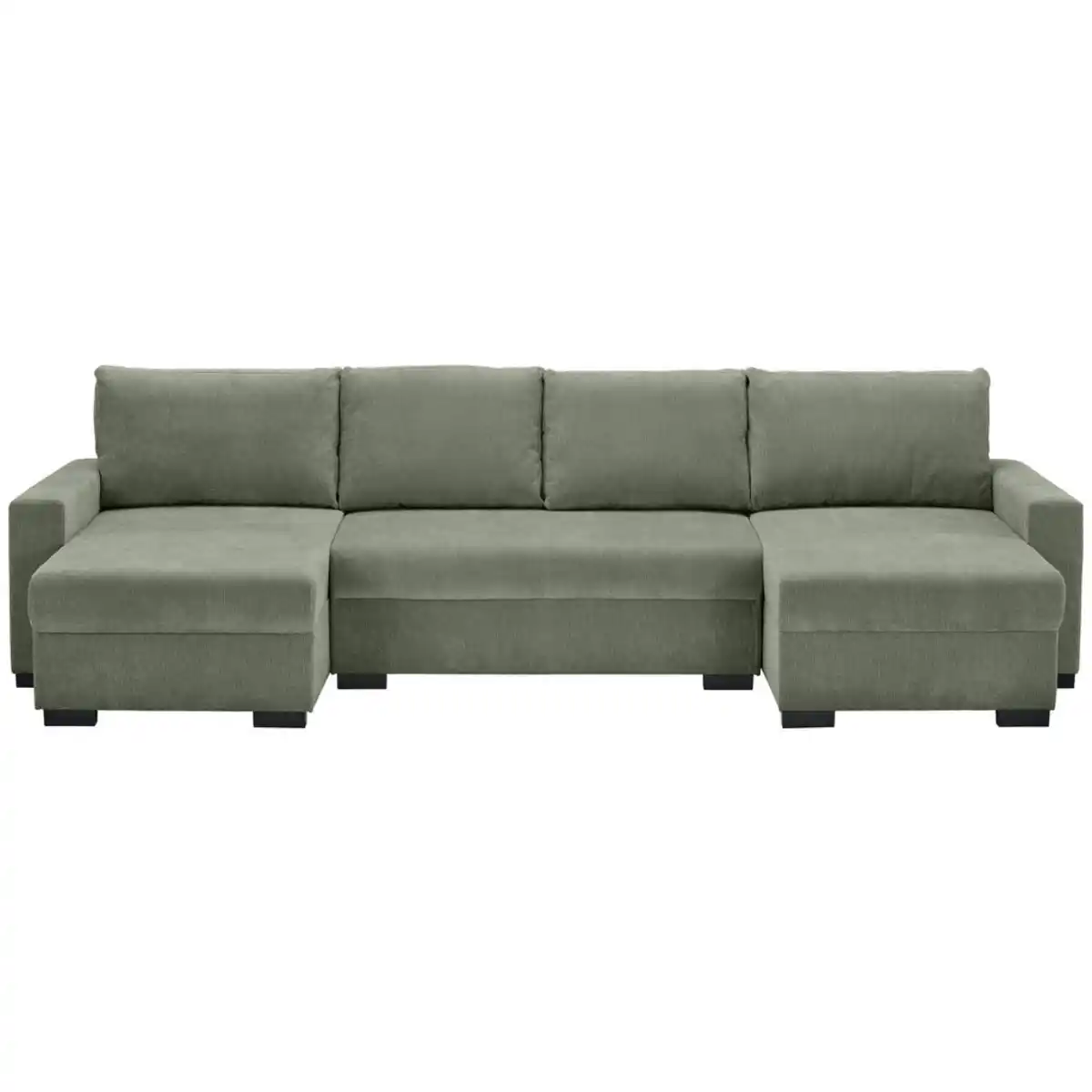 Bild 1 von Ti'me Wohnlandschaft, Mintgrün, Textil, 3-Sitzer, Füllung: Schaumstoff, U-Form, 328x140 cm, Liegefunktion, Rücken echt, Wohnzimmer, Sofas & Couches, Wohnlandschaften, Wohnlandschaften in U-Form