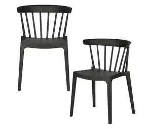 WOOOD 2 Gartenstühle, schwarz