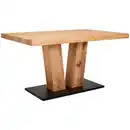 Bild 1 von Moderano Esstisch, Eiche, Holz, Eiche, massiv, rechteckig, Säule, Bodenplatte, 90x76x160 cm, in verschiedenen Größen und Holzarten erhältlich, Esszimmer, Tische, Esstische