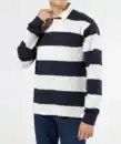 Bild 1 von Gestreiftes Langarmshirt, dunkelblau/weiß