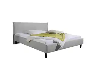 Polsterbett Roswell Hellgrau ca. 160x200 cm, Hellgrau