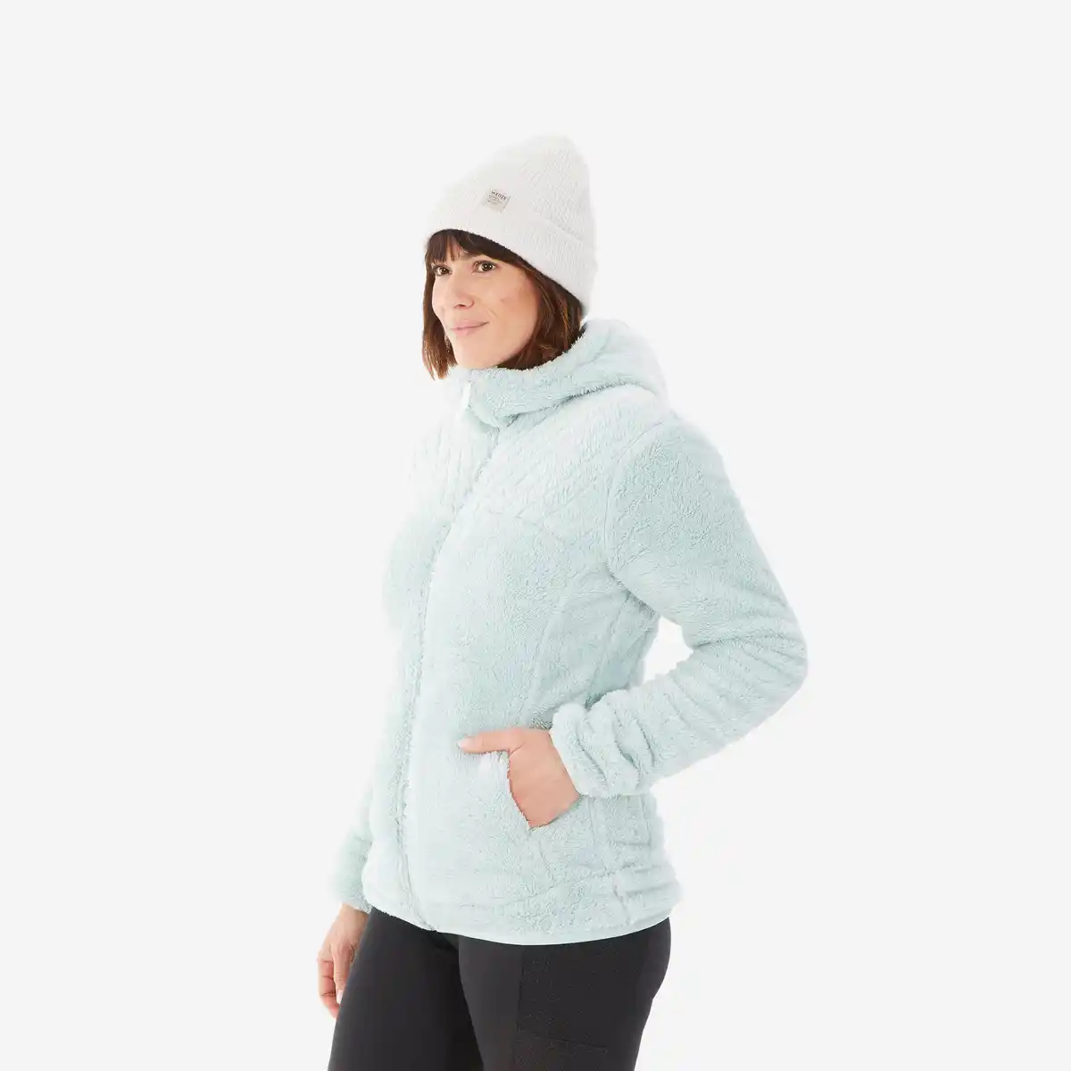 Bild 1 von QUECHUA Fleecejacke Damen warm Winterwandern - NH500 türkis