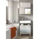 Bild 1 von Mid.you Badezimmer, Eiche, Hellgrün, Kunststoff, 2-teilig, 7 Fächer, 60x184x34 cm, FSC Mix, Badezimmer, Badmöbelsets & Badmöbelserien, Badmöbel-Sets