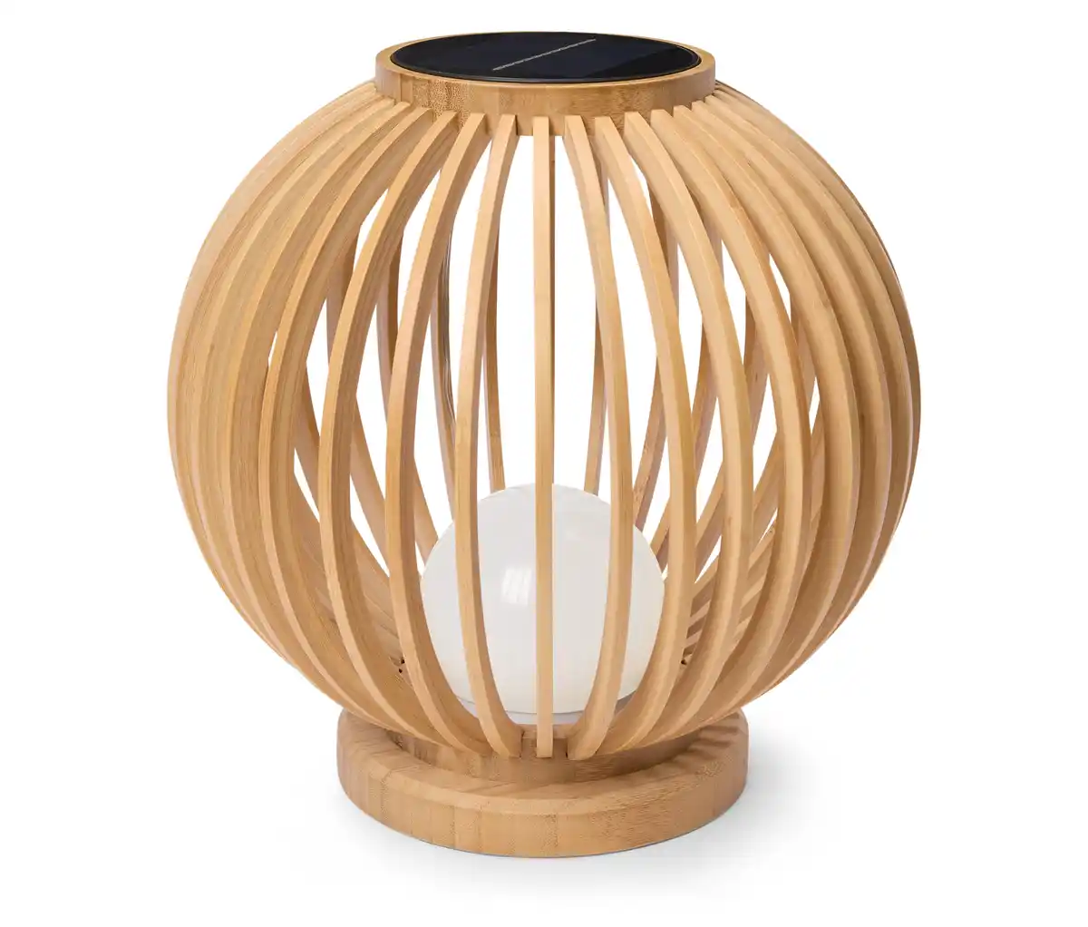 Bild 1 von Solar-Laterne aus Holz, rund