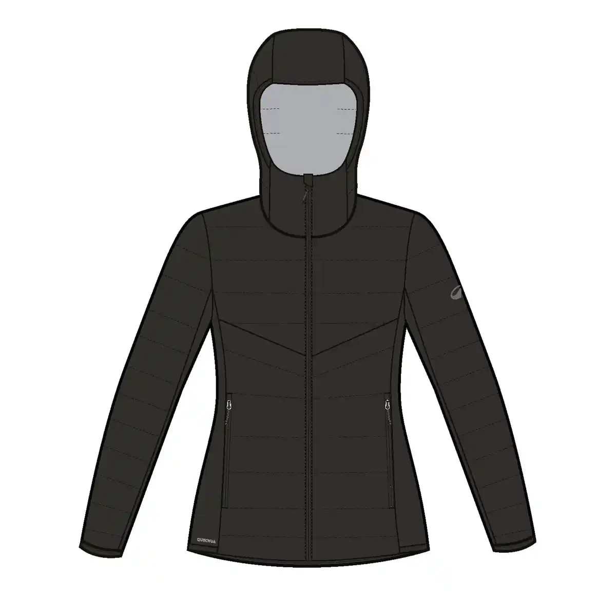 Bild 1 von QUECHUA Wattierte Jacke Damen - MH100 schwarz