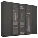 Bild 1 von Novel Drehtürenschrank, Graphit, Metall, 9 Fächer, 251x223x60 cm, Blauer Engel, Goldenes M, Made in Germany, Typenauswahl, in verschiedenen Größen erhältlich, Schlafzimmer, Kleiderschränke, Dre