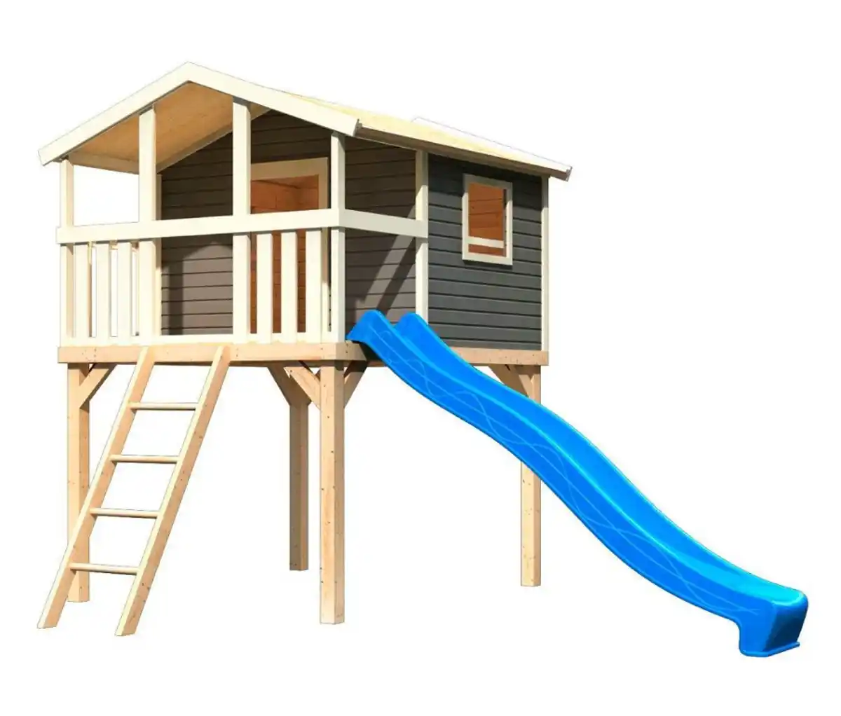 Bild 1 von Karibu-Stelzenhaus »Benjamin«, grau