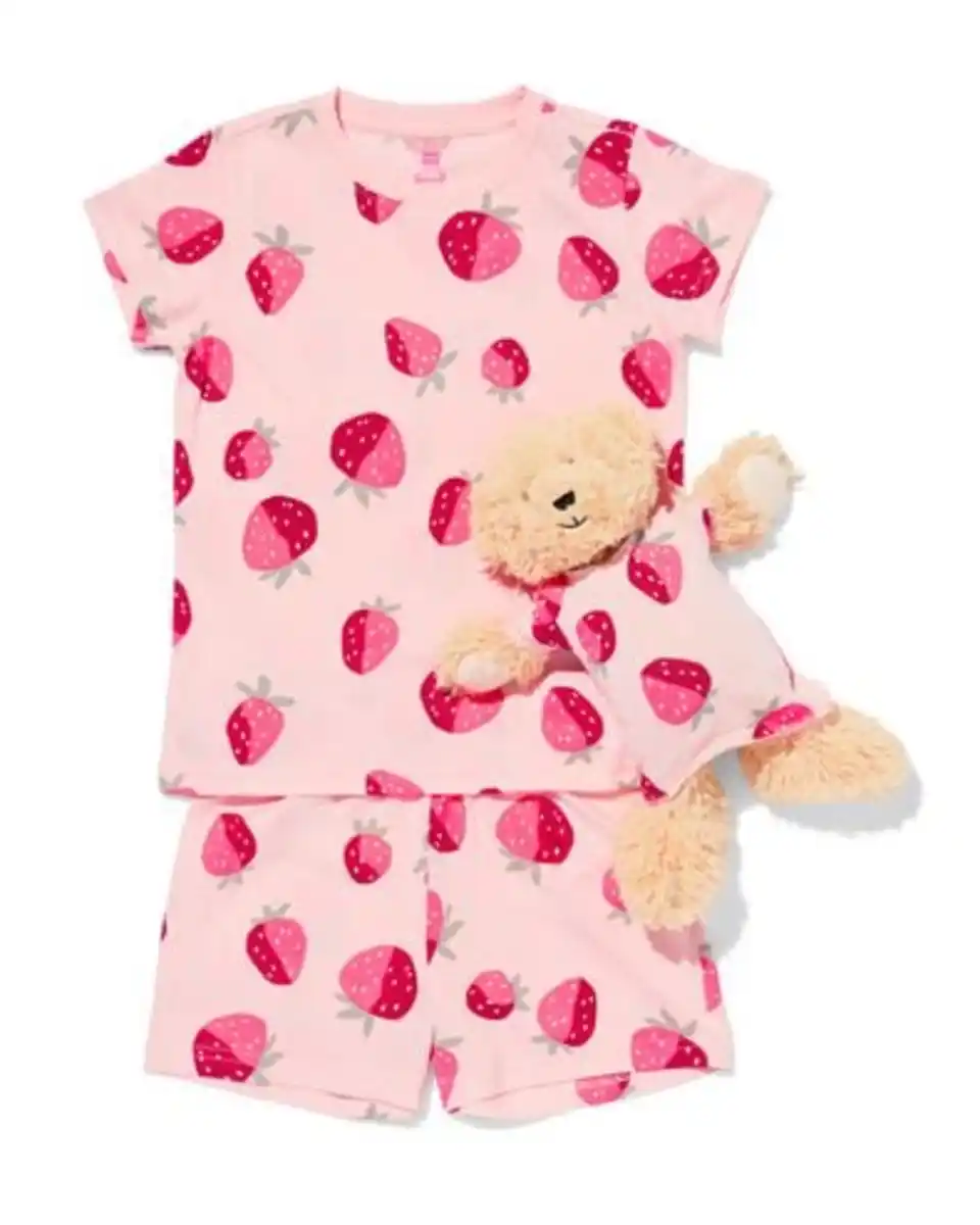 Bild 4 von Kinder-Kurzpyjama Erdbeeren rosa