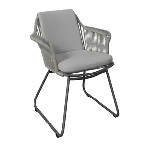 Amatio Gartensessel, Hellgrau, Dunkelgrau, Metall, Textil, Füllung: Polyester, U-Form, 63x83x67 cm, Gartenmöbel, Gartenstühle, Gartenstühle