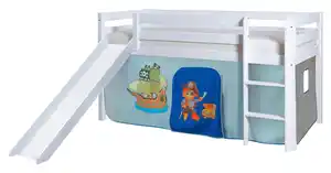 Spielbett 'Manuel',aus Kiefer, blau/weiß, Blau, Weiß