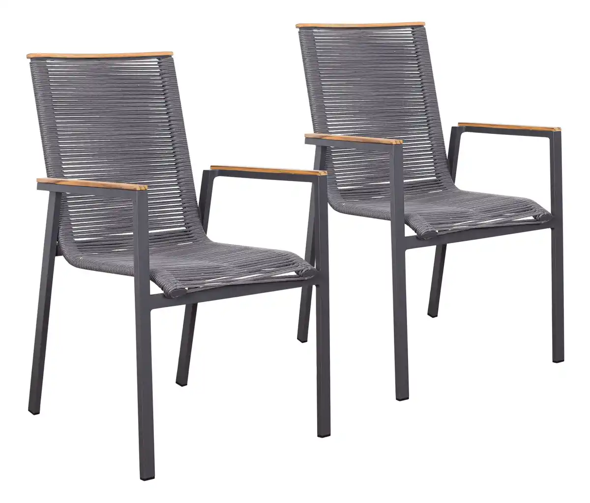 Bild 1 von deVries Gartenstühle, 2er-Set, anthrazit