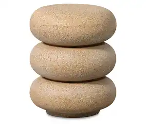 WOOOD Beistelltisch, rund, beige