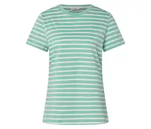 T-Shirt, mint-weiß gestreift