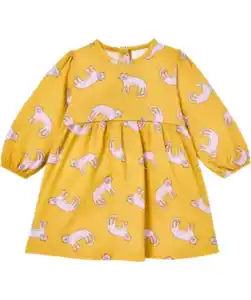 Musselin-Kleid, goldgelb