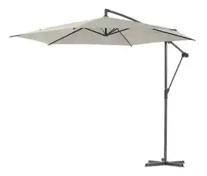 Leco Ampelschirm* Ø 300 cm, inkl. Schirmständer und Abdeckhaube, hellgrau