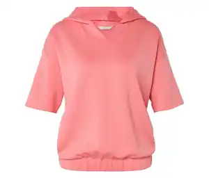 Hoodie aus Modal-Mix, korallrosa