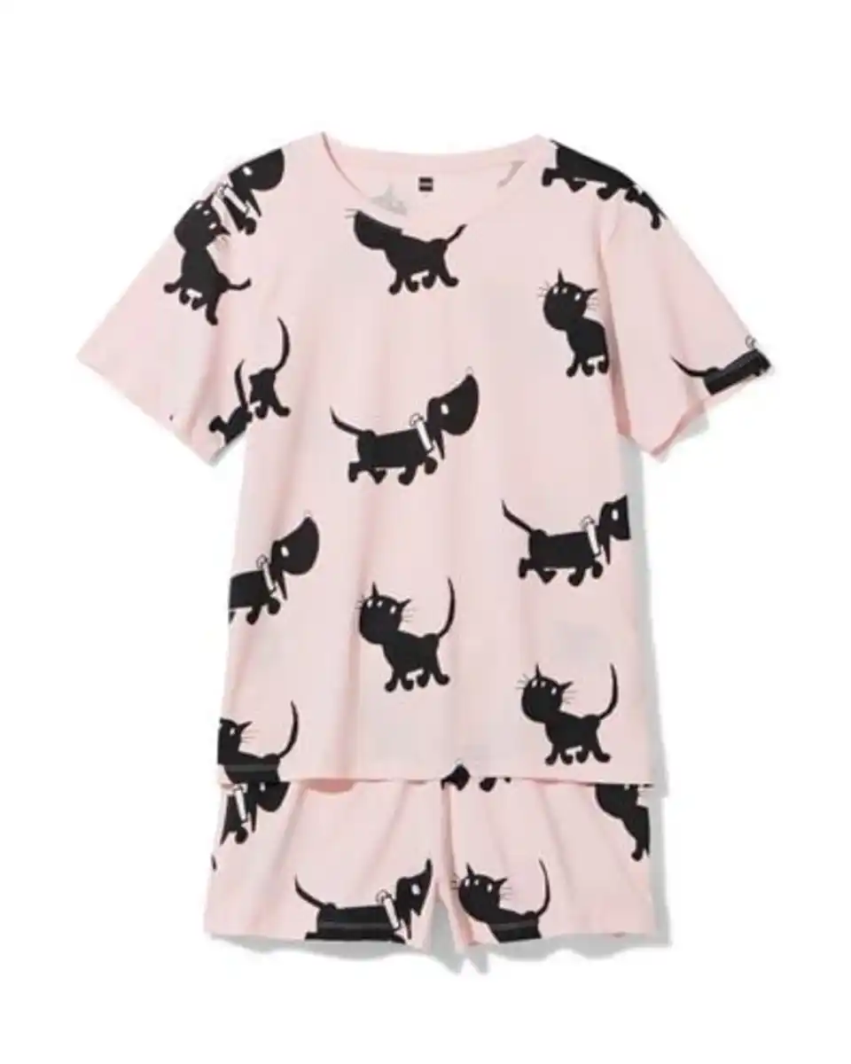 Bild 2 von Takkie und Siepie Damen-Kurz-Pyjama aus Jersey hellrosa