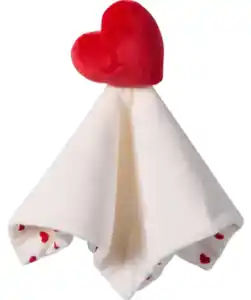 Schmusetuch Herzen, offwhite