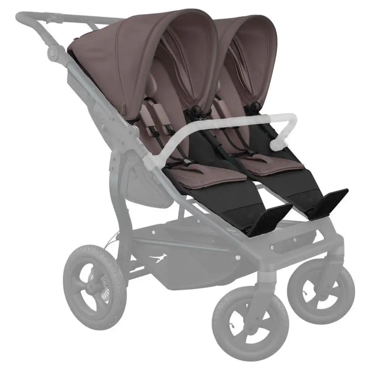 Bild 1 von TFK Sportwagenaufsatz Duo, Braun, Textil, 32x56x24 cm, EN 1888, UV 50+, Reach, 5-Punkt-Gurt, Gurtschoner, Verdeck abnehmbar, Sichtfenster, Sportsitz mit verlängertem, Baby on Tour, Kinderwagen, Komb