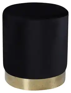 POUF BENJI, Schwarz, Goldfarben