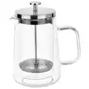 Bild 1 von Novel Kaffeebereiter, Klar, Glas, 0.65 L, 19 cm, Lfgb, doppelwandig, Kaffee & Tee, Tee- & Kaffeezubereitung, Kaffeebereiter